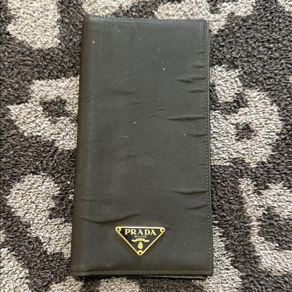 Prada Handbags - Vitage Prada Black Nylon Chedckbook Wallet